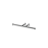 Axus Double Streamline Toilet Roll Holder With Two Wall Fixing Points - Matt Black